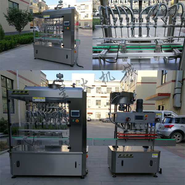 全自動牛肉醬濃醬灌裝機-牛肉醬灌裝流水線機械設(shè)備廠房實拍